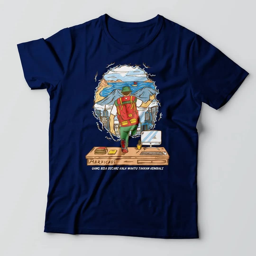 Markicabs - Waktu T-Shirt Original - Navy
